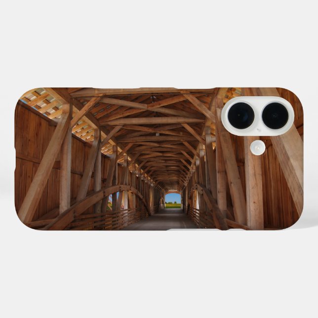 Coque Pour iPhone 16 Pont couvert en Indiana coque iphone (Verso (horizontal))