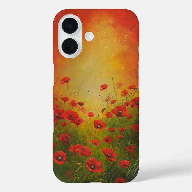 Coque Pour iPhone 16 Red Poppies Spring Breeze iPhone 16 Coque (Verso)
