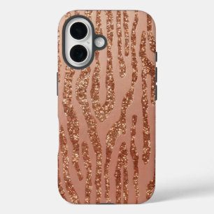 Coque Pour iPhone 16 Rose Gold Faux Bois iPhone 16 Coque
