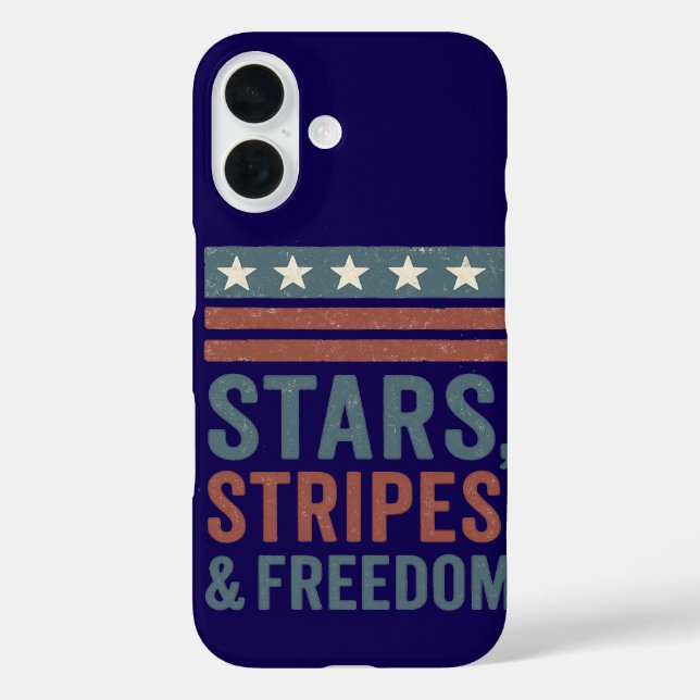 Coque Pour iPhone 16 Stars Stripes & Liberté coque iphone Patriotique U (Verso)