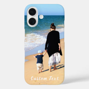 Coque Pour iPhone 16 Texte personnalisé de votre coque iphone photo