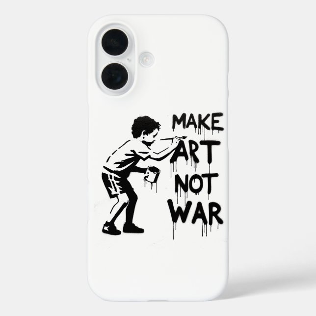 Coque Pour iPhone 16 Toile urbaine : coque iphone de l'artiste rebelle (Verso)