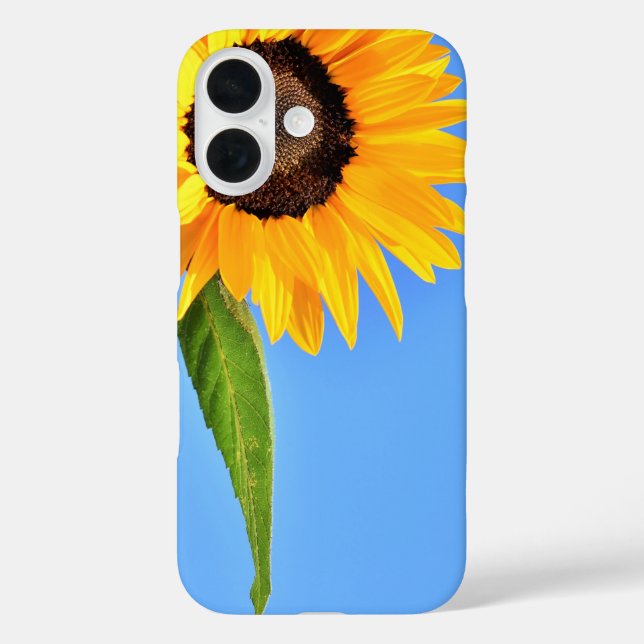 Coque Pour iPhone 16 Tournesol contre ciel bleu coque iphone (Verso)