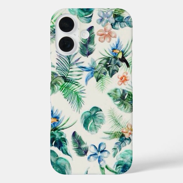 Coque Pour iPhone 16 Tropical Print Hawaii coque iphone (Verso)