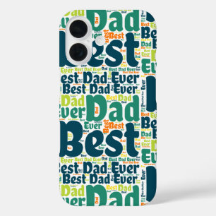 Coque Pour iPhone 16 Vert Meilleur papa jamais iPhone / coque ipad