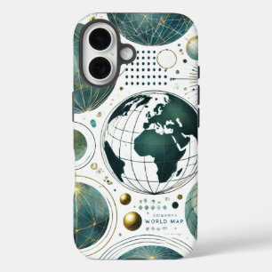 Coque Pour iPhone 16 Voyageur mondial : coque iphone mondial chic