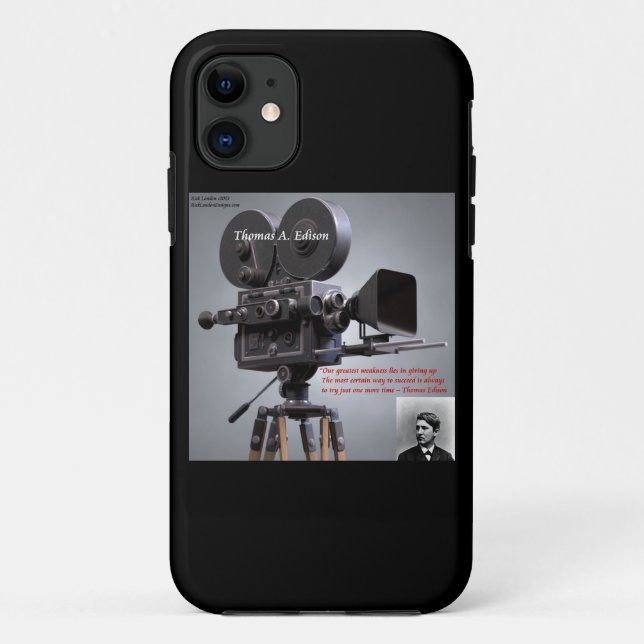 Coque pour iPhone 5 avec citation d'Edison "Encore (Dos)