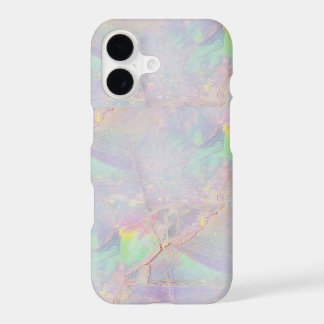 Coque pour iPhone en pierre de marbre iridescent d