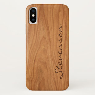 Coque Pour iPhone XS Regard du bois de grain de noix - la personnaliser