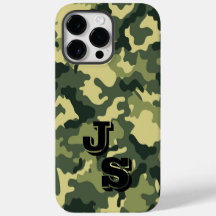 Camouflage vert de l'armée iPhone 14 Pro Max Coque