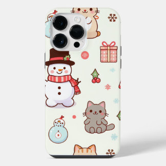 Coque Pour Pour iPhone 14 Pro Max iPhone 14 Pro Max Coque - Chat snowman