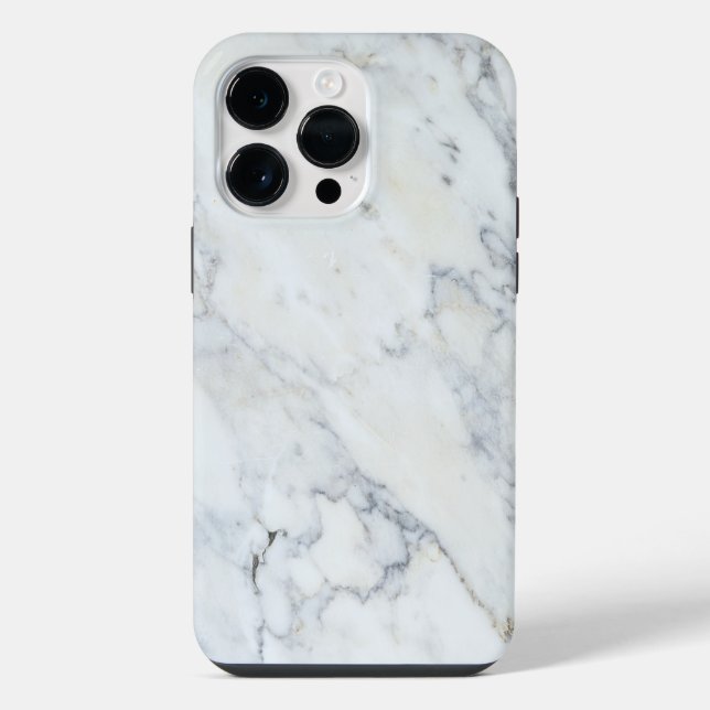Coque Pour Pour iPhone 14 Pro Max Marbre blanc iPhone 16 Pro Coque (Verso)