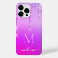 Votre nom et votre lettre coque iphone rose violet