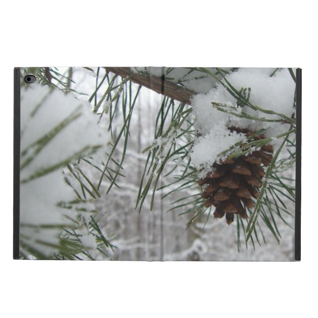 Coque Powis iPad Air 2 Branche des pins neigeux Photographie de la nature (Extérieur)