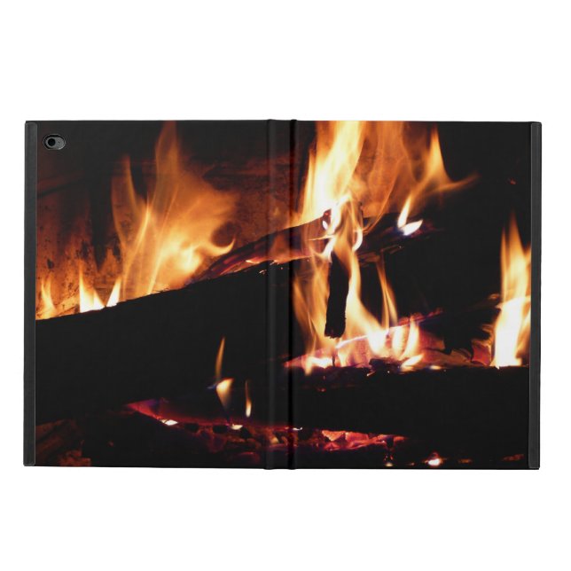 Coque Powis iPad Air 2 Logs dans la cheminée Photographie de feu chaud (Extérieur)