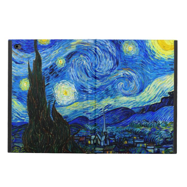 Coque Powis iPad Air 2 Nuit étoilée par des beaux-arts de Van Gogh (Extérieur)