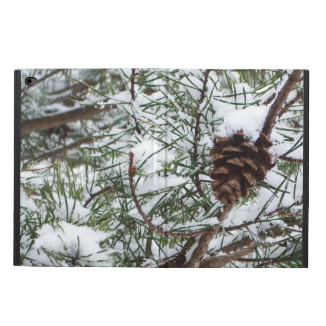 Coque Powis iPad Air 2 Snowy Pine Cône II hiver Photographie de la nature (Extérieur)