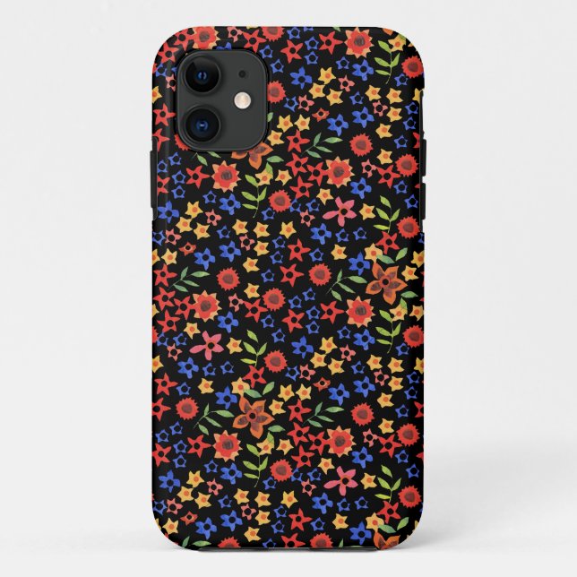 Coque Retro Floral Miniprint personnalisé iPhone 5 (Dos)