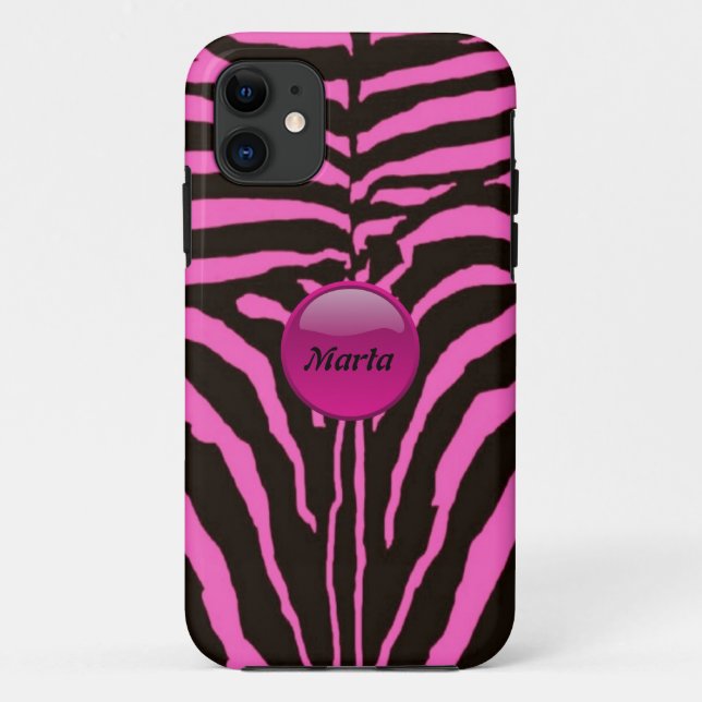 Coque rose Zebra iPhone5 (Dos)