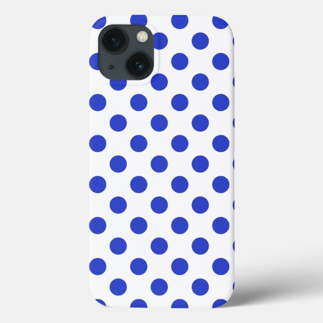Coque royal bleu pois-Mate coque iphone (Verso)