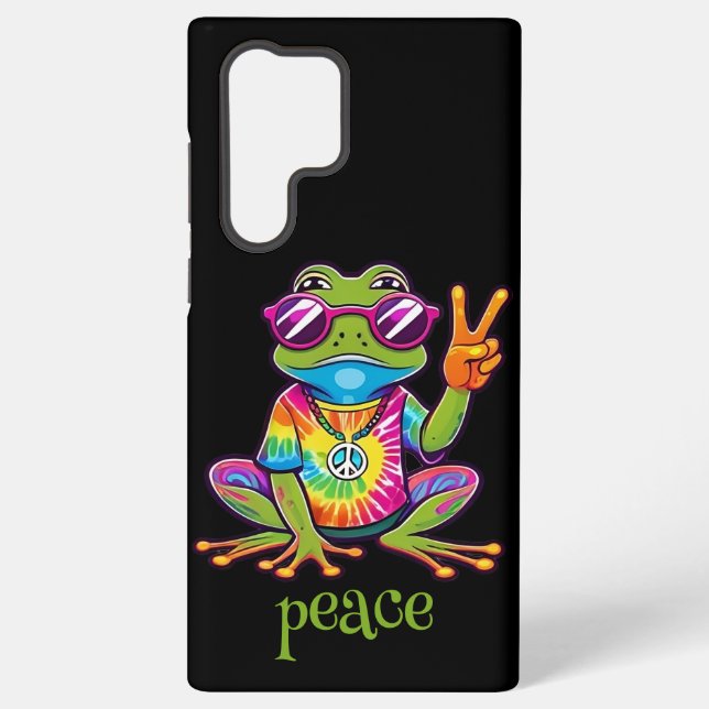 Coque Samsung Galaxy 60s 70s Hippy Hippie Peace Frog (Verso)
