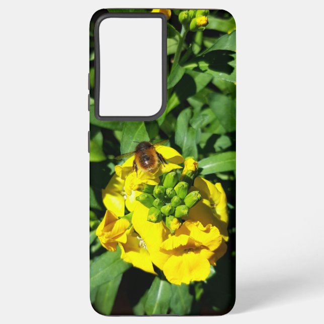 Coque Samsung Galaxy Abeille sur Fleurs Jaunes (Verso)