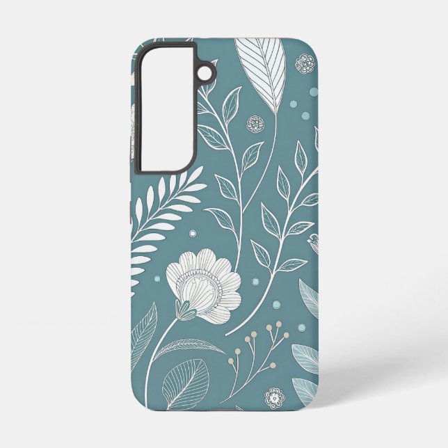 Coque Samsung Galaxy Abstrait floral élégant (Verso)