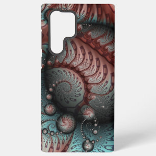 Coque Samsung Galaxy Abstrait Imaginaire dynamique Fractal Art Brown Bl