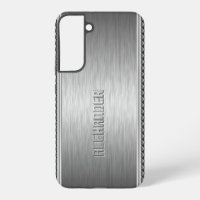 Accent géométrique en aluminium brossé métallique
