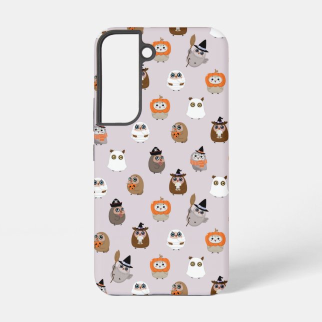 Coque Samsung Galaxy Adorable Chouette d'Halloween Motif (Verso)