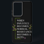 Coque Samsung Galaxy Affaire de téléphone<br><div class="desc">Chacun de nous doit défendre les droits des Palestiniens par la résistance, même si nous les défendons en portant une chemise. C'est un modèle de résistance avec" QUAND L'INJUSTICE DEVIENT NORMALE, LA RÉSISTANCE DEVIENT UN DEVOIR" Texte Pour les Palestiniens, les amoureux de Palestine Pro-Palestinien, ou, tous ceux qui soutiennent la...</div>