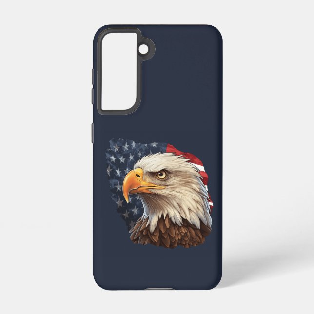 Coque Samsung Galaxy Aigle à drapeau américain (Verso)
