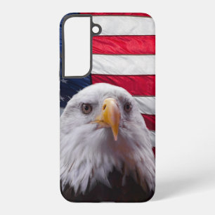 Coque Samsung Galaxy Aigle américain chauve et drapeau américain