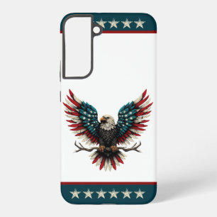 Coque Samsung Galaxy Aigle rustique patriotique américain/américain cha