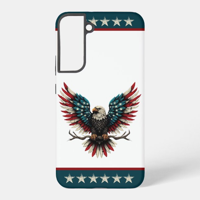 Coque Samsung Galaxy Aigle rustique patriotique américain/américain cha (Verso)