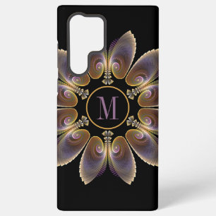 Coque Samsung Galaxy Ailes d'ange abstraites Mandala Fractale Monogramm