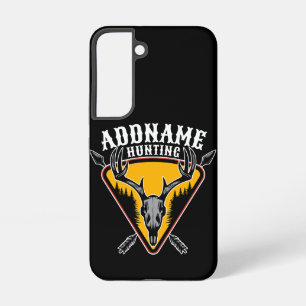 Coque Samsung Galaxy AJOUTER NOM Crâne d'élan de chasseur Grandes bois