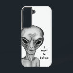 Coque Samsung Galaxy Alien gris, je veux croire<br><div class="desc">Alien gris,  dessin au crayon d'art Imaginaire par Krisi ArtKSZP >>> Plus de produits dans Catégorie Boutique >>> Alien >>>> Alien gris</div>