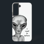 Coque Samsung Galaxy Alien gris, je veux croire<br><div class="desc">Alien gris,  dessin au crayon d'art Imaginaire par Krisi ArtKSZP >>> Plus de produits dans Catégorie Boutique >>> Alien >>>> Alien gris</div>