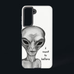 Coque Samsung Galaxy Alien gris, je veux croire<br><div class="desc">Alien gris,  dessin au crayon d'art Imaginaire par Krisi ArtKSZP >>> Plus de produits dans Catégorie Boutique >>> Alien >>>> Alien gris</div>