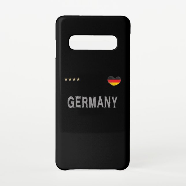Coque Samsung Galaxy Allemagne Football Fan Chemise Coeur (Dos)