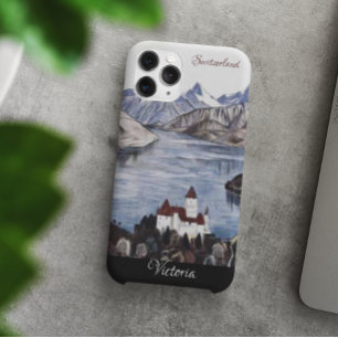 Coque Samsung Galaxy Alpes suisses Voyage Vintage   Nom manuscrit