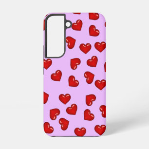 Coque Samsung Galaxy Amateurs élégants Coeur rouge motif sur lite viole