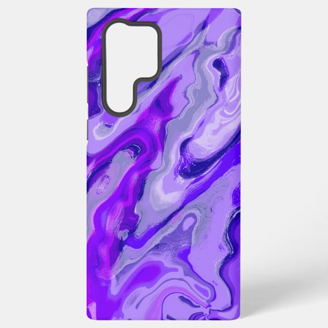 Coque Samsung Galaxy Améthyste violet violet coloré Marbre Abstrait (Verso)