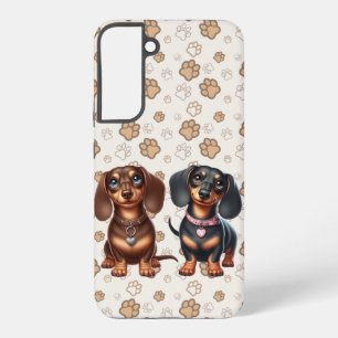 Coque Samsung Galaxy Amis dachshunds mignons