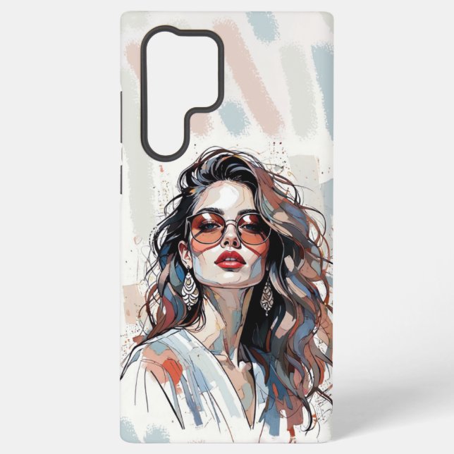 Coque Samsung Galaxy AMITA | Soft Pastel Art Woman Phone Cases (Verso)