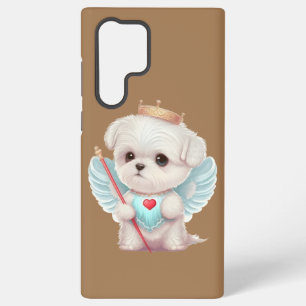 Coque Samsung Galaxy Amour céleste : adorable chiot angélique maltais