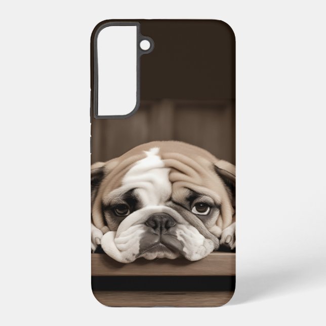 Coque Samsung Galaxy Amusant mignon triste déprimé chien animal animal  (Verso)