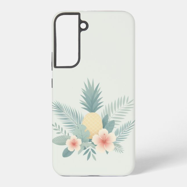 Coque Samsung Galaxy Ananas floral & Hawaiian (Verso)