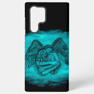 Coque Samsung Galaxy Angel Eros en amour dans le design noir et vert